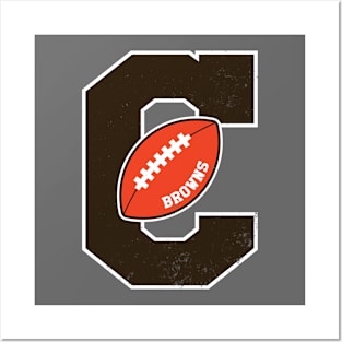 Big Bold Cleveland Browns Monogram Posters and Art